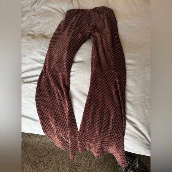 Free People Brown Velour Pants - Picture 2 of 5